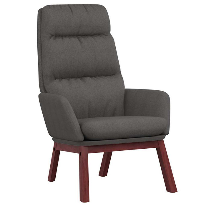 Scaun de relaxare cu taburet, gri închis, textil WALTI