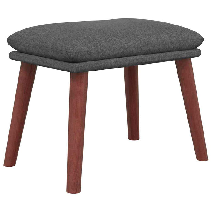 Scaun de relaxare cu taburet, gri închis, textil WALTI