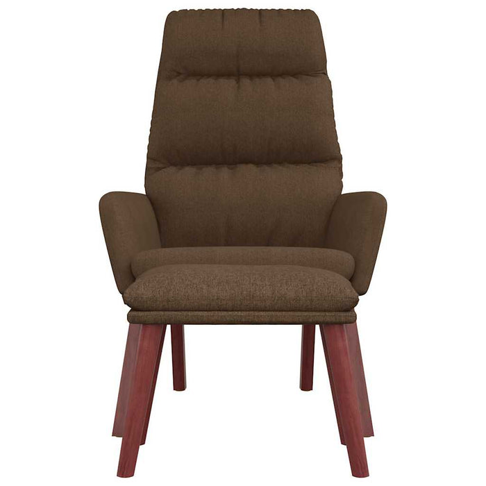 Scaun de relaxare cu taburet, maro, textil WALTI
