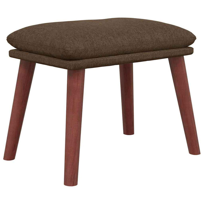 Scaun de relaxare cu taburet, maro, textil WALTI