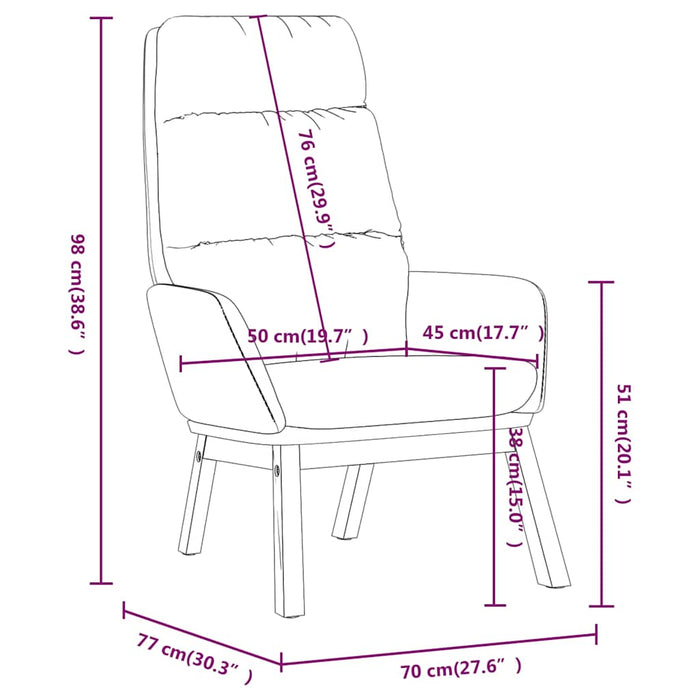 Scaun de relaxare cu taburet, albastru, textil WALTI
