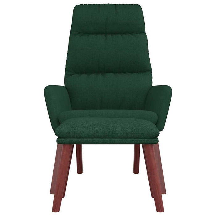 Scaun de relaxare cu taburet, verde închis, catifea - WALTI WALTI