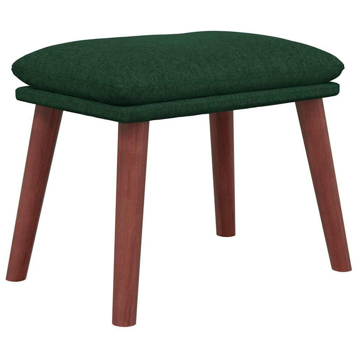 Scaun de relaxare cu taburet, verde închis, catifea - WALTI WALTI