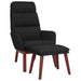 Scaun de relaxare cu taburet, negru, textil - WALTI WALTI