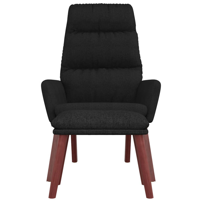 Scaun de relaxare cu taburet, negru, textil - WALTI WALTI