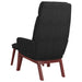 Scaun de relaxare cu taburet, negru, textil - WALTI WALTI