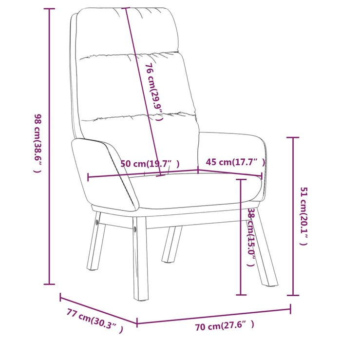 Scaun de relaxare cu taburet, negru, textil - WALTI WALTI
