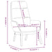 Scaun de relaxare cu taburet, negru, textil - WALTI WALTI