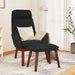Scaun de relaxare cu taburet, negru, textil - WALTI WALTI