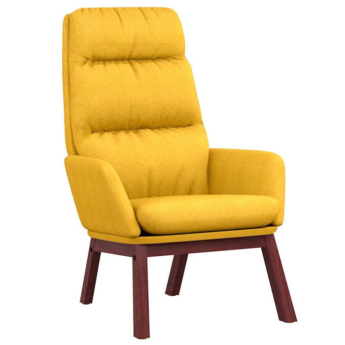 Scaun relaxare cu taburet, galben muștar, textil - WALTI WALTI