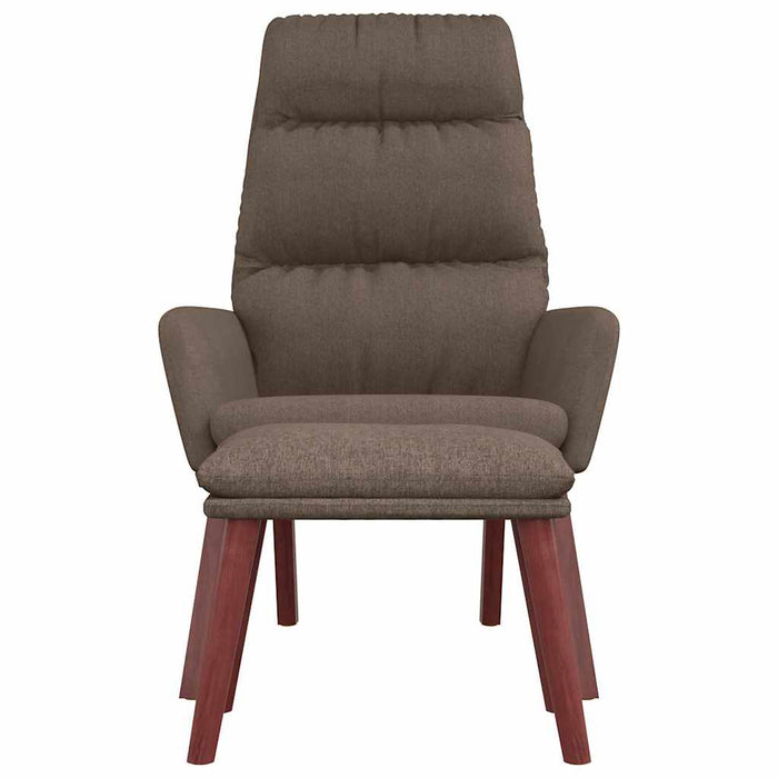 Scaun de relaxare cu taburet, gri taupe, textil WALTI