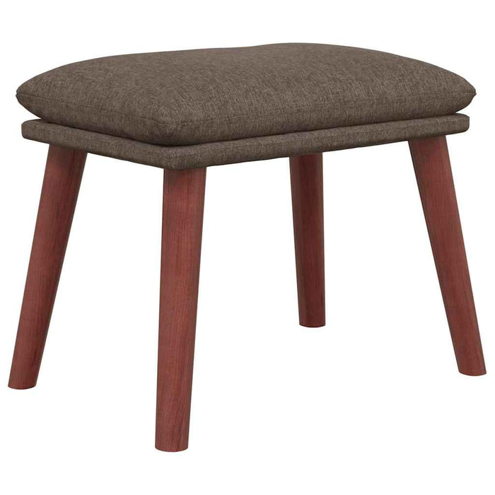 Scaun de relaxare cu taburet, gri taupe, textil WALTI