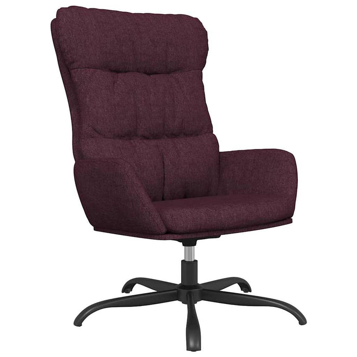 Scaun de relaxare cu taburet, violet, textil WALTI