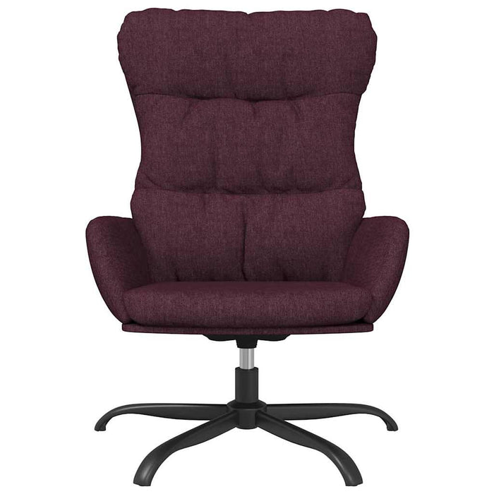 Scaun de relaxare cu taburet, violet, textil WALTI