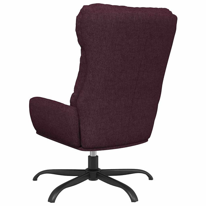 Scaun de relaxare cu taburet, violet, textil WALTI