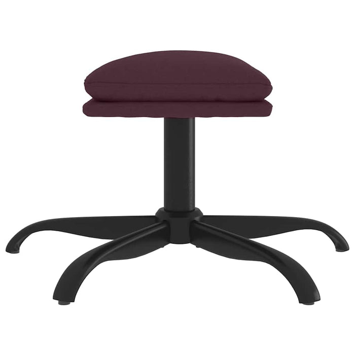 Scaun de relaxare cu taburet, violet, textil WALTI