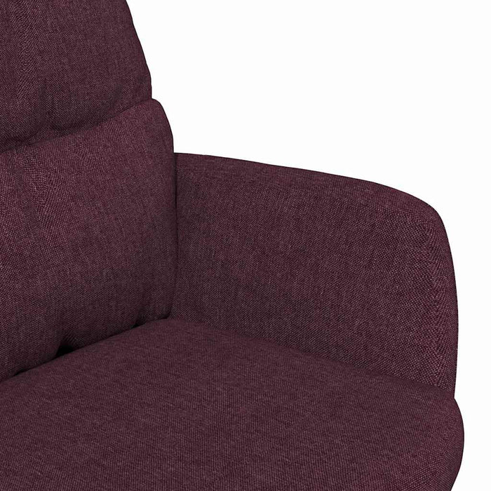 Scaun de relaxare cu taburet, violet, textil WALTI