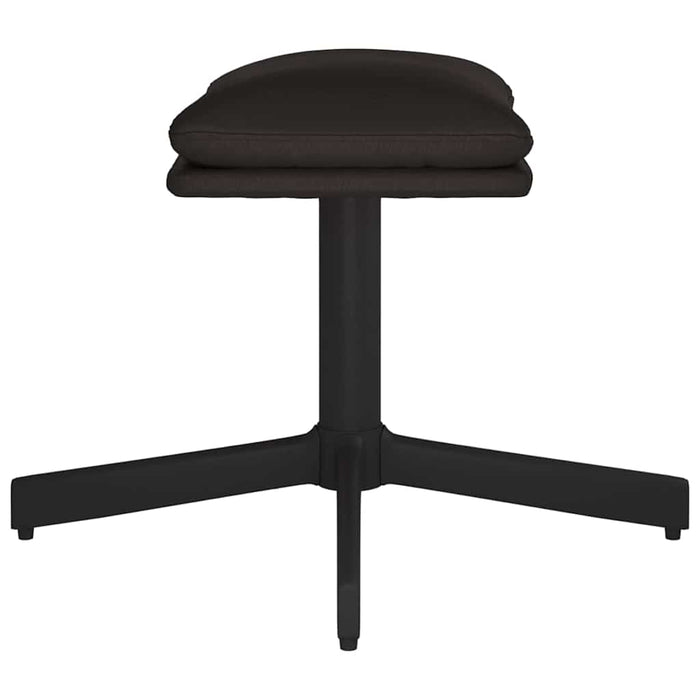 Scaun de relaxare cu taburet, negru, piele ecologică WALTI