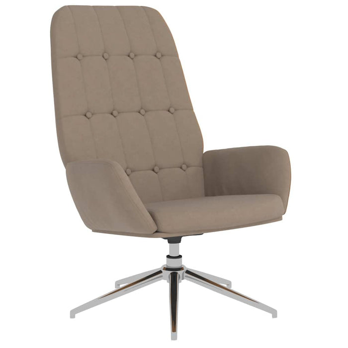 Scaun de relaxare cu taburet, gri taupe, microfibră WALTI