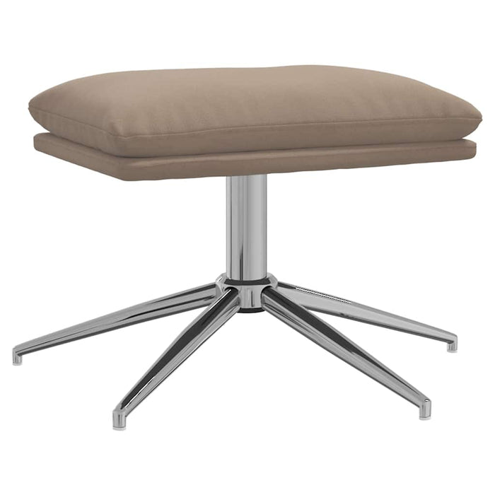 Scaun de relaxare cu taburet, gri taupe, microfibră WALTI