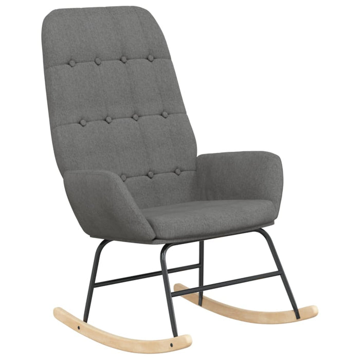Scaun balansoar cu taburet, gri deschis, textil - WALTI WALTI