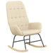 Scaun balansoar cu taburet, crem, material textil - WALTI WALTI
