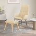 Scaun balansoar cu taburet, crem, material textil - WALTI WALTI