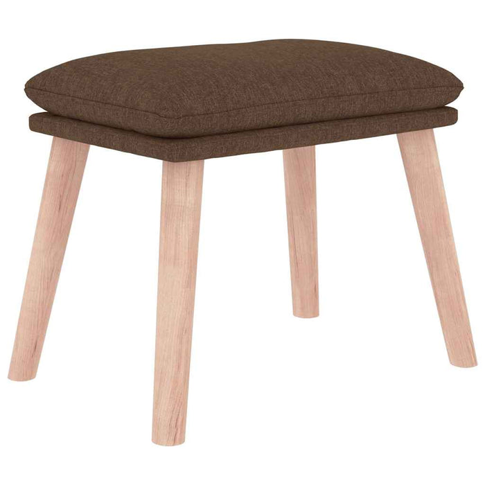 Scaun balansoar cu suport picioare, maro, material textil WALTI