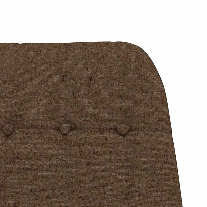 Scaun balansoar cu suport picioare, maro, material textil WALTI