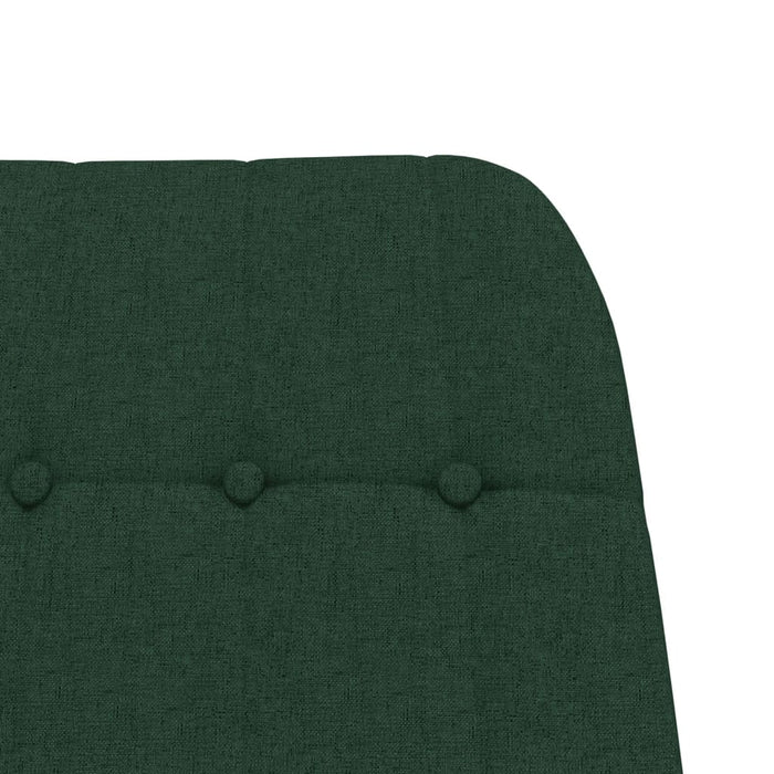 Scaun balansoar cu taburet, verde închis, textil WALTI
