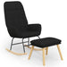Scaun balansoar cu taburet, Negru, material textil - WALTI WALTI
