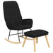 Scaun balansoar cu taburet, Negru, material textil - WALTI WALTI