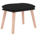 Scaun balansoar cu taburet, Negru, material textil - WALTI WALTI
