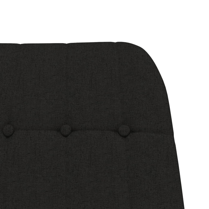 Scaun balansoar cu taburet, Negru, material textil - WALTI WALTI