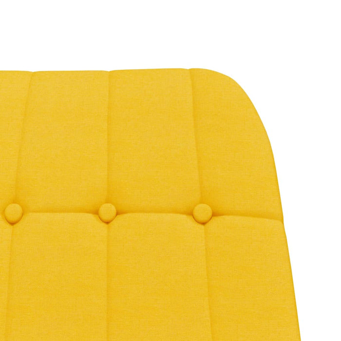 Scaun balansoar cu taburet, galben muștar, textil - WALTI WALTI
