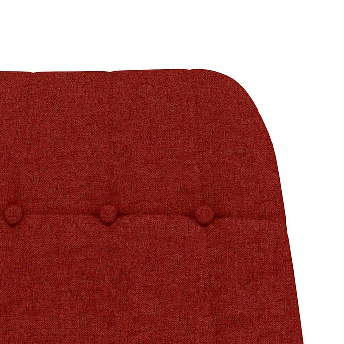 Scaun balansoar cu taburet, roșu vin, material textil WALTI