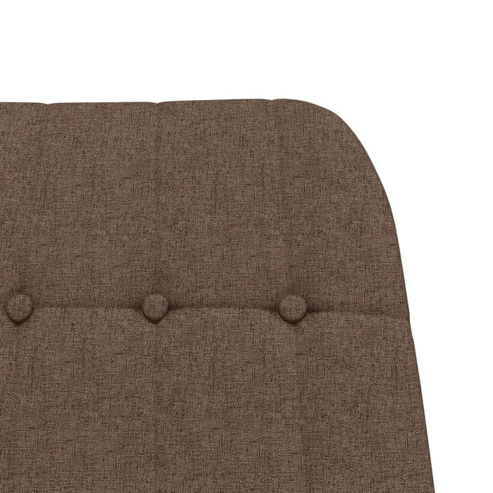 Scaun balansoar cu taburet, gri taupe, material textil WALTI