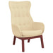 Scaun de relaxare cu taburet, crem, textil - WALTI WALTI