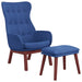 Scaun de relaxare cu taburet, albastru, textil - WALTI WALTI