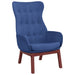 Scaun de relaxare cu taburet, albastru, textil - WALTI WALTI