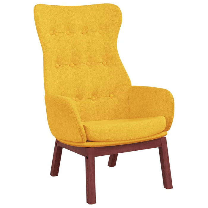 Scaun de relaxare cu taburet, galben muștar, textil - WALTI WALTI