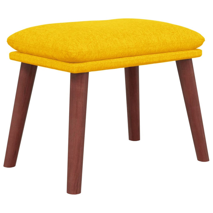 Scaun de relaxare cu taburet, galben muștar, textil - WALTI WALTI