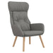 Scaun de relaxare cu taburet, gri deschis, textil - WALTI WALTI