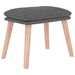 Scaun de relaxare cu taburet, gri deschis, textil - WALTI WALTI