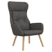 Scaun de relaxare cu taburet, gri deschis, textil - WALTI WALTI