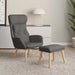 Scaun de relaxare cu taburet, gri deschis, textil - WALTI WALTI