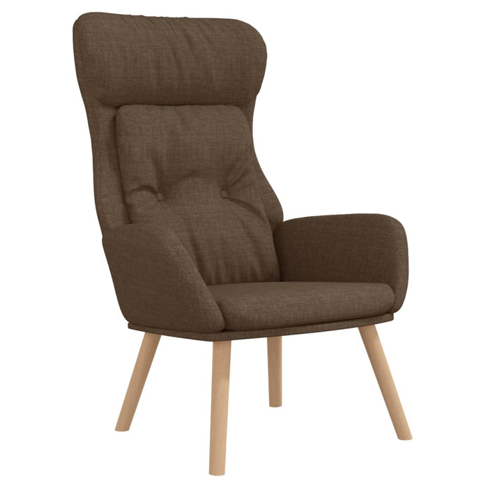 Scaun de relaxare cu taburet, maro, textil WALTI
