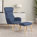 Scaun de relaxare cu taburet, albastru, textil - WALTI WALTI