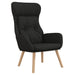 Scaun de relaxare cu taburet, negru, textil - WALTI WALTI
