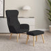 Scaun de relaxare cu taburet, negru, textil - WALTI WALTI